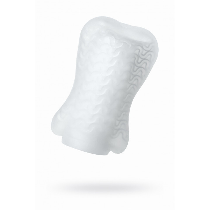 Мастурбатор TOYFA A-Toys Pocket Wavy, TPR, белый, 7,8см (растягивается до 30см)