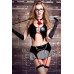 Костюм учительницы Candy Girl Ginger (топ, юбка с пажами, трусы, перчатки, галстук, чулки, очки, указка), черно-красный, OS