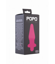Анальная втулка TOYFA POPO Pleasure с вибрацией, TPR, розовая, 13,6 см