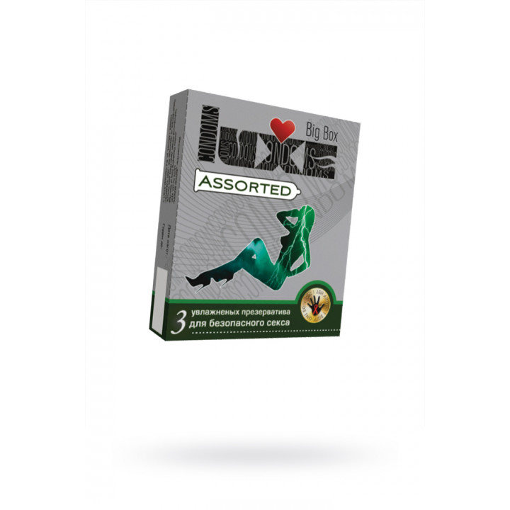 Презервативы Luxe Big Box Assorted панель, 18 см., № 3, 24шт.