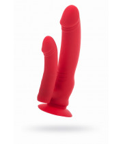 Вибратор для двойного проникновения TOYFA Black&Red, красный